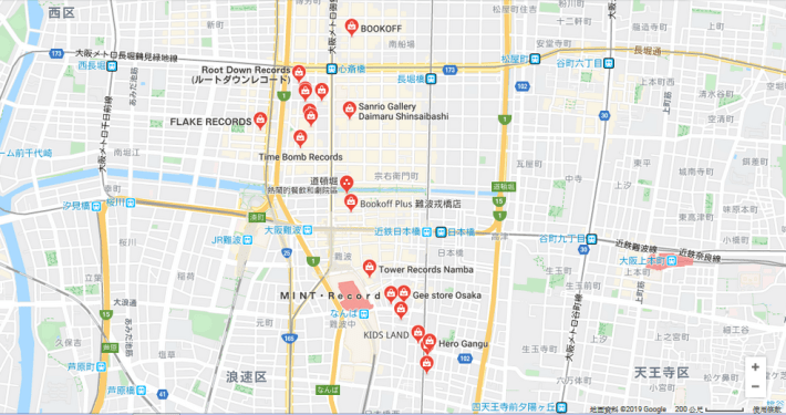 大阪唱片地圖
